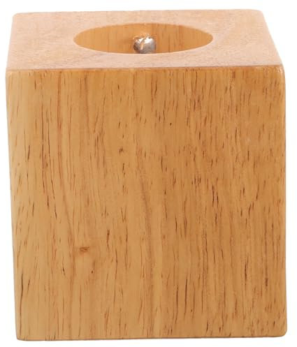 HOMSFOU Zubehör Für Schreibtischlampen Aus Holz Minimalistischer Lampenfuß Holzsockel Nur Austausch Des Tischlampensockels Tischlampe Selber Machen Kautschukholz Montieren E27 Hölzern