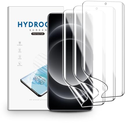 nvskvd 3 Piezas Película de Hidrogel para Xiaomi 14 Ultra | Protectores de Pantalla TPU de alta definición, Lámina Flexible de Resistente a arañazos, Tacto de alta sensibilidad