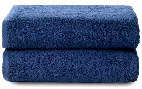 Top Towel - Plus - Lot de 2 Serviettes de Bain ou de Douche - Serviettes de Bain - 100% Coton - 500 g/m2 - Dimensions 70x140 cm - Marin