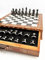 GrandGiftStore Handmade Chess Set with Drawer And Black-Silver Chess Pieces, Wooden Chess Board with Storage, Premium Chess Set/Black