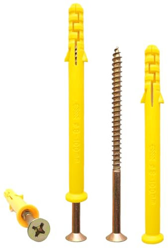 YIYINOE Dübel-Set – Premium Wanddübel mit Schrauben,Universaldübel für zuverlässige Befestigung – Komplettes Dübelsortiment mit 30 M5x100 Schrauben und 30 M8x100 PP-Expansionsrohren