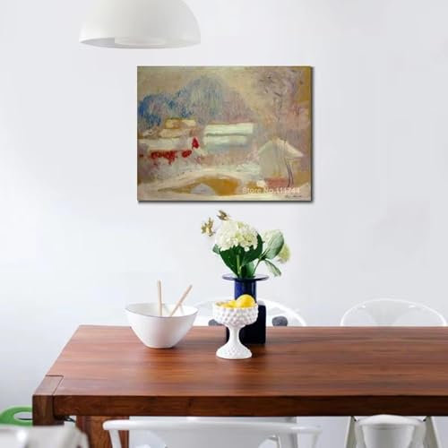 phtnmaihw Wandkunst, Poster, norwegische Landschaft, Sandwijken, Claude Monet Garden, 50 x 70 cm, ungerahmt