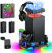Upgraded Auto Cooling Fan System and Charging Stand for Xbox Series X Console & Controllers, Accessories with 11 RGB Lights & 2X1400 mAh Rechargeable Battery Pack & Headset Stand & Game Disc Storage