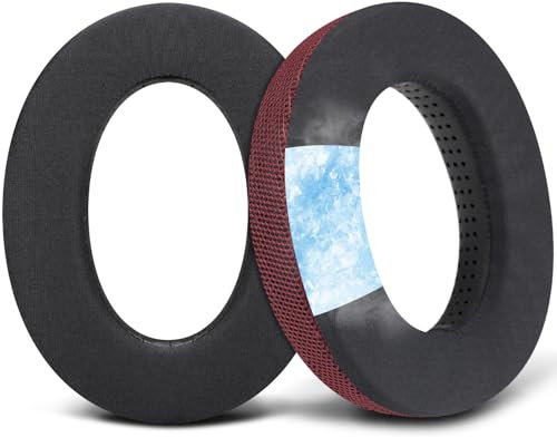 SOULWIT Gitterkühlgel Ersatz Ohrpolster für Sennheiser HD599/HD598/SE/CS/SR/HD595/HD569/HD558/HD518/HD515/Game Zero/G4ME Zero/PC37X/PC38X/PC350/PXC350/PXE350/PC360/HD380/HD380-Pro/HME95
