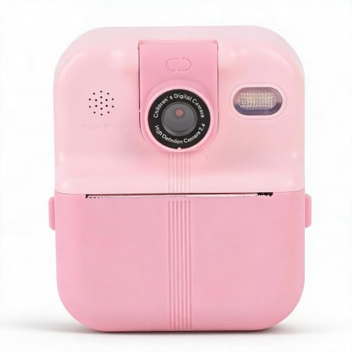 Instant Print Camera, 48MP Photo 1080P Video Camera, 2.4 In IPS Screen Portable Digital Camera, 1200mAh Battery, Kids Camera with 180 Degree Rotating Lens for Travel