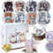 MJ Company® Diamond Painting Untersetzer 8Stk. mit Versiegler für mehr Schutz - Diamond Painting Katzen Untersetzer mit Box - DIY Set für Erwachsene