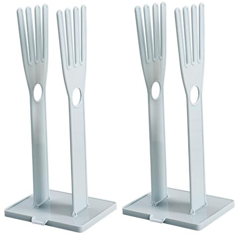 Pesoncarl Drying Rack Kitchen, Glove Holder, 2 Sets Kitchen Washing Glove Drying Rack with Towel Storage Hole and Drain Outlet Cleaning Glove Dryer, Glove Storage Stand for Kitchen Sink Accessories