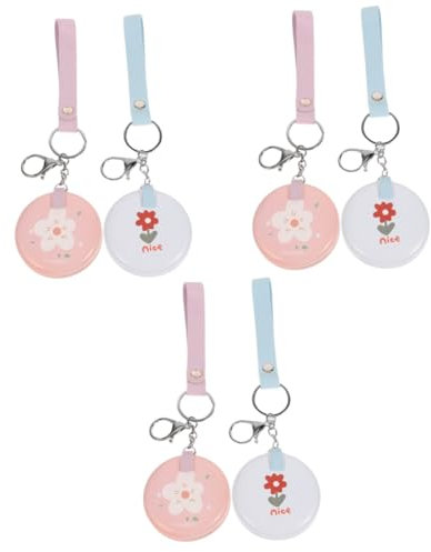 FRCOLOR 3 Ensembles Miroir Pliant Porte-Clés Miroir Pliant Porte-Clés Compact Mini De Mariage e-s Able pour e-s De Poche 2 pièces * 3