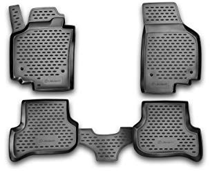 Element Gummimatten Passgenaue Fußmatten SEAT Altea Freetrack vor 2007-2009 4tlg, Schwarz