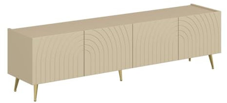 PASCAL MORABITO-Meuble TV avec 4 Portes - Beige - NORSIM de