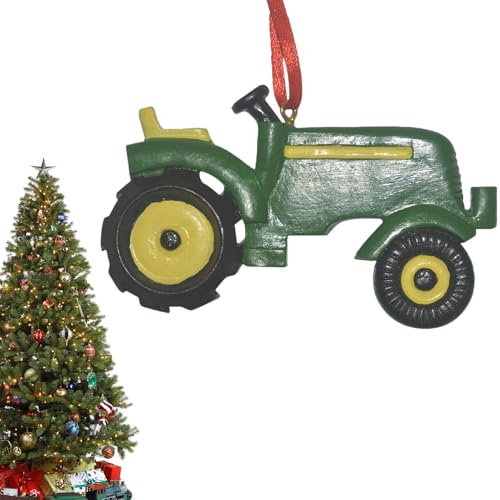 Weihnachtstraktor-Anhänger Rustikaler saisonaler Festtags-Harzanhänger