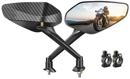 Seitenspiegel Rückspiegel Motorrad-Seitenspiegel Für Aprilia Für Tuono V4 1100 (2017–2018), Für TuonoV4 RSV4 RR/RF, Rostfrei Set Motorrad Spiegel(Satz 1)