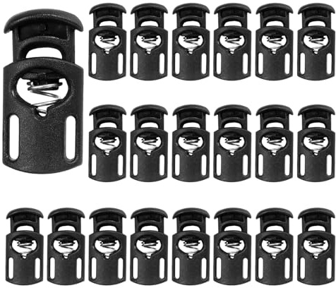 PATIKIL Nylon Spring Cord Locks, Elastic Toggle Stop Slider Clamp | Adjuster Fastener String Lock Replacement for Drawstring Shoelaces Paracord Clothing Decoration