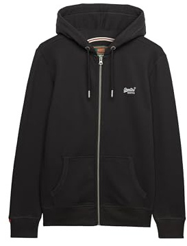 Superdry Herren Essential Logo Zip-Hoodie mit Halbfleece