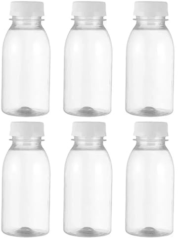 Bouteilles Jus Plastique Lot de 6 petites bouteilles lait étanches for jus fruits, boisson portable, eau, gingembre
