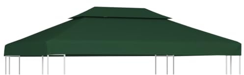 Runheo Telone di ricambio per gazebo verde, 310 g/m², 3 x 4 m, telone resistente alle intemperie, con chiusura in , impermeabile, protezione solare UV e protezione dalla pioggia, per giardino, balcone