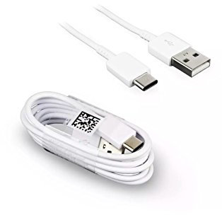 Cavo USB Type-C Tipo C, USB EP-DN930CWE, Compatibile con Samsung Note 7, N930, Galaxy S8 Plus, G950, G955 A3 A5 A7 2017 Dati Carica Ricarica Bulk OEM, Bianco 1,2 m