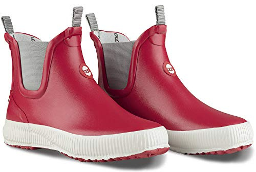 Nokian Footwear Hai Low - knöchelhohe Kurzschaft Gummistiefel für Damen und Herren, handgefertigt aus Naturkautschukmischung, 39 EU, Red
