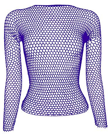 LemonGirl Lingerie a rete da donna, a maniche lunghe, per bambole, taglie 36-54, Viola, Etichettalia unica