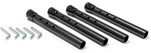 Modulor Höhenversteller für Tisch E2, Versteller mit Stülpstopfen erhöht die Tischplatte, Kurze (bis 8,8 cm) Verstellfüße für Schreibtische, schwarz