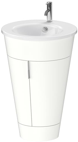 Duravit Starck Waschtischunterschrank stehend 9520, rund 560mm, Farbe (Front/Korpus): Weiß Seidenmatt Lack - S1952003636