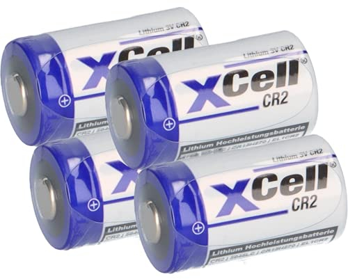4X XCell Fotobatterie CR2 Lithium Batterie 3V 850mAh CR15H CR15H270 CR17355 DLCR2 CR15H270 AKKUman Set (4er)