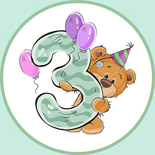 Essbarer Tortenaufleger 3. Geburtstag // Kuchendekoration 3. Geburtstag