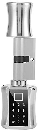 Sonew Türschloss Fingerabdruck, 3-in-1 Fingerabdruck + Schlüssel + Passwort Türschloss aus Zinklegierung Smartes Türschloss für Privathaushalte, Apartments, Hotels und Büros (70mm)