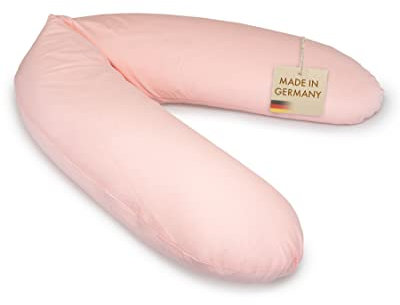 pic Bear Premium Stillkissen - hochwertiges Schwangerschaftskissen - anschmiegsames Lagerungskissen aus Baumwolle - schadstofffreies Seitenschläferkissen - 194 cm Premium - Spots Flamingo