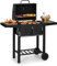Klarstein Meat Machine - Barbacoa de carbón, Sistema de ventilación, Chimenea, Termómetro, Brasero altura regulable, Ruedas, Mesas laterales, Mango tacto frío, Acero cromado, 45 x 32,5 cm, Antracita