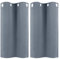 PiccoCasa 2er Set Vorhang Blickdicht Gardinen mit Ösen Verdunkelungsvorhang Kurz Scheibengardine Bistrogardine Modern für Küche Büros Wohnzimmer Schlafzimmer Grau 91H×66B cm