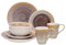 CreaTable, 25864, Serie Caldera Sand, 8-teiliges Geschirrset, Kombiservice aus Steinzeug, spülmaschinen- und mikrowellengeeignet, Qualitätsproduktion
