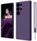 ElestBela Samsung Galaxy S23 Ultra Hülle Silikon Case, Hanyhülle Samsung S23 Ultra Dünn Slim mit Microfiber, Kratzfeste Rundumschutz Case Schutzhülle Hülle für Samsung Galaxy S23 Ultra Dunkel Violett