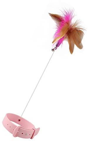PATKAW Katzenhalsband Stab 1 Stück 37. 5X9x2cm Katze Neckerei Stab Halsband Katzenhalsband Lustiges Spielzeug Katzenstock Selbstheilender Katzenstock Für Katze~Pink