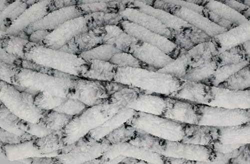 King Cole Super Chunky Yummy Chenille 100g 100% Polyester Knitting Crochet Yarn Fluffy Silver 4873