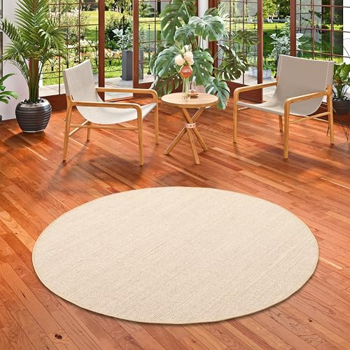 Snapstyle Sisal Natur Teppich Astra Hirse Rund in 7 Größen