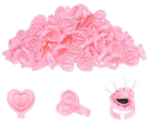 Ink Rings - Unihuby 500Pcs Disposable Lash Glue Rings for Eyelash Extensions Lash Glue Holder Tattoo Ink Ring Cups for Microblading Supplies Nail Art Pigment Rins