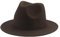 WERNZATT-Kinder Faux Tweed Breite Krempe Filzhut Einfarbig Kinder Jazz Hut Klassisch Breite Krempe Panama Bowler Hut (Kaffee, 4-10 Years)