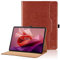 Coque pour Lenovo Tab P12 12.7 Pouces 2023 (TB370FU), Business Étui PU Cuir Cover Tablette Housse de Protection Auto Réveil/Sommeil, Multi-Angle Flip Étui avec Fonction Support - Marron