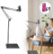 Hmfmdy Tablet Floor Stand, Heavy Duty Base Phone Floor Stand, Overhead Bed Mount, Adjustable Tablet Phone Holder Compatible for iPad, Galaxy Tab, Kindle, Switch, E-Reader 4.7-12.9 Black
