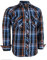 Dctop Chemise Homme Manches Longues Boutons Pression Unis Carreaux Costume Regular Fit Chemise Loisirs Hommes Repassage Facile Chemise Business(Orange Noir #5 M)