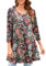 Enmain Womens Tunic Top 3/4 Long Sleeve Tunics for Women UK Plus Size Round Neck Longline Tops for Leggings Ladies Swing T-Shirt Casual Loose Black Red Green Paisley Patterned Blouse T Shirts 5XL