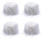 Furry Faux Precut Strips,Asudaro 4Pcs Kunstfell Band Furry Faux Craft Plüschstoff Kunstfell Bordüre Weich und Flauschig Fellband Breite DIY Dekoband Plüsch Trim Stoffroll,5CM*1.5M Weiß