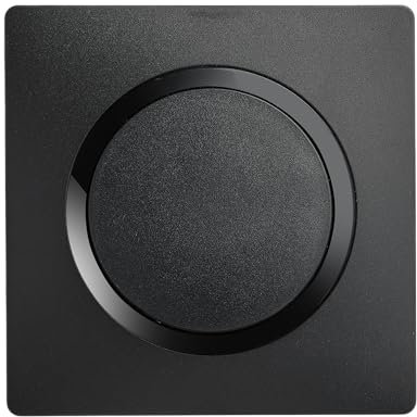 DEBFLEX - Casual Evo - Interruptor Conmutador Completo - Interruptor de Pared con Placa de Acabado - Diseño Sobrio - Fácil de Instalar - ABS - Instalación Empotrada - Negro - 130 x 110 x 40 mm