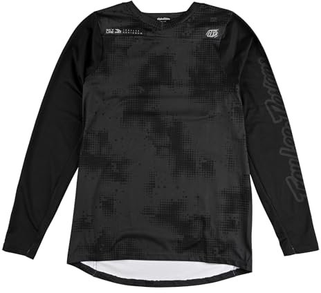 Troy Lee Designs Skyline Chill Mountain Bike/BMX Jersey for Men, Comfort Fit, Lightweight, Breathable, Durable, Scattered Carbon, Small, SKU 353999002