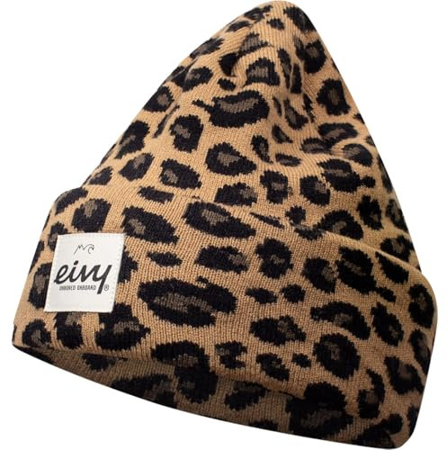 Eivy Damen Watcher Beanie-Mütze, Leopard, Einheitsgröße EU
