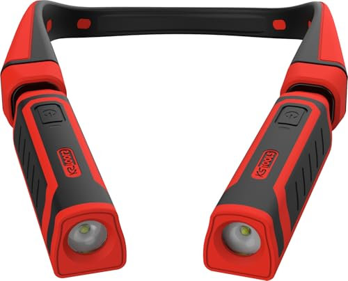 KS Tools 150.4630 EQi UltimateBeam - Lámpara de cuello 2 en 1 con dos luces de trabajo desmontables de 180 lúmenes