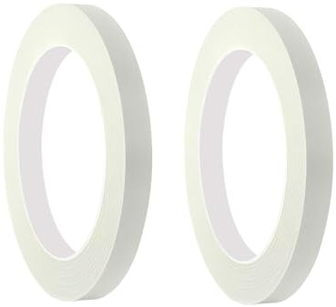Qrity 2 Stück Abdeckband, 10mm x 50m, Malerkrepp Abdeckband, Malerkrepp für Malerarbeiten und Dekoration, Weiß
