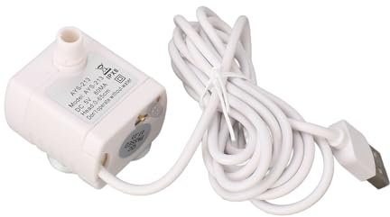 Mini Cat Fountain Pump, USB Powered Removable 5V DC Brushless Motor Prevents Dry Burning Adjustable Pet Water Fountain Pump for Replacement