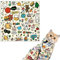 Onperpoe Cat Grooming Wrap, Cat Wrap for Cutting Nails, Velcro Fabric Wrap for Cats, Cat Restraints for Grooming, Self-Adherent Restraint Wrap for Cat for Medicine Nail Clipping Cleaning 55cm